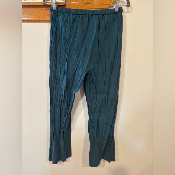 Womens 2 Piece Matching Set - Crop Top Side Slit Drawstring Wide Leg Pant - Picture 10 of 10